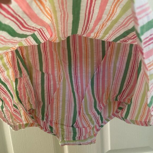 Gymboree Spring Fun Striped Seersucker Corsage Romper Size 3T NWT - Picture 5 of 9